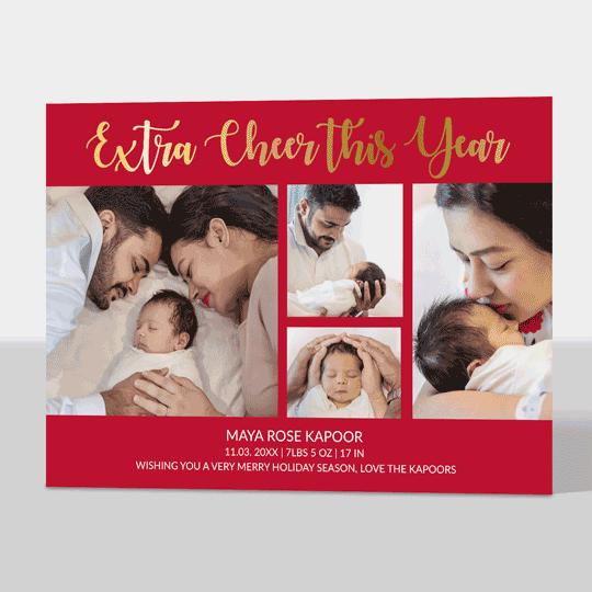 Extra Cheer This Year Flat Holiday Photo Cards